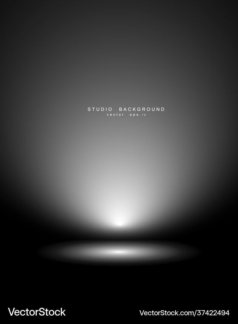 Empty black gradient studio room background Vector Image