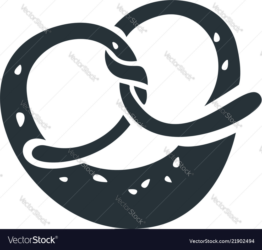 German Pretzel Icon Simple Style Royalty Free Vector Image