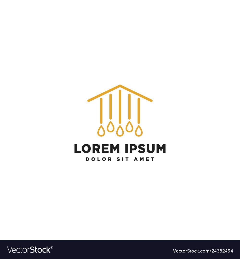 Home interior design logo template icon element