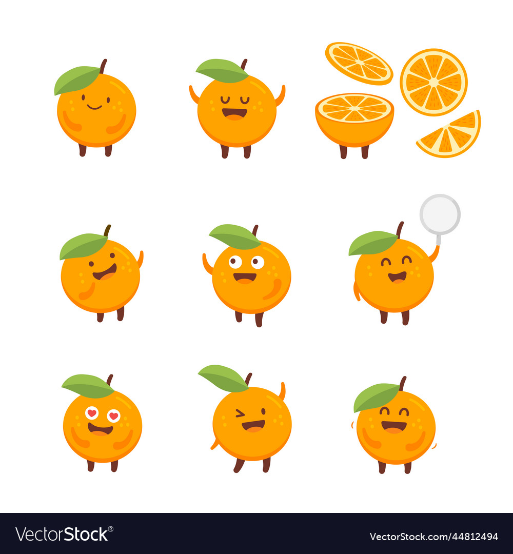 Orange Cartoon Character Royalty Free Vector Image