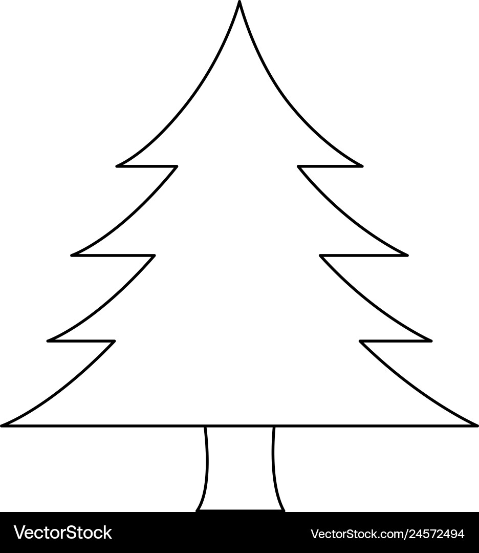 Pine tree isolated icon Royalty Free Vector Image