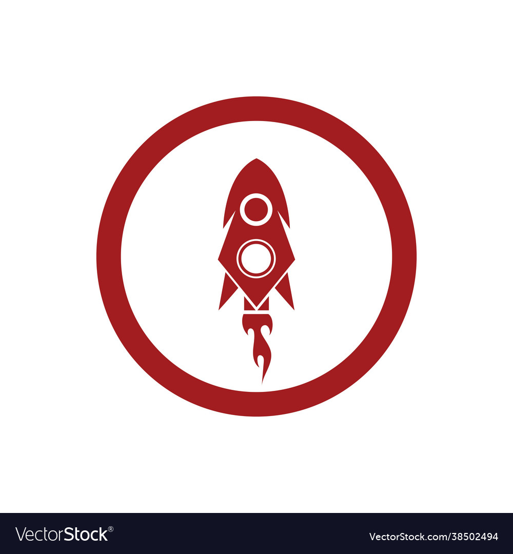 Rocket logo icons set free Royalty Free Vector Image