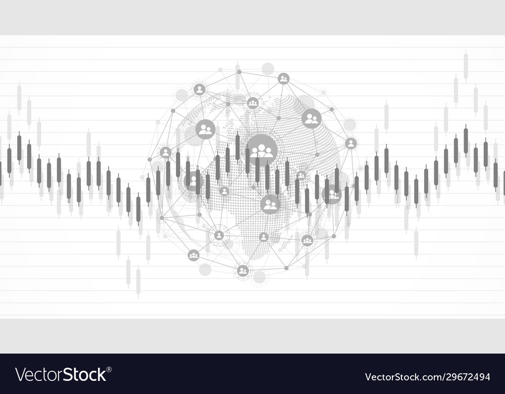 Stock Market Background Or Forex Trading Business Vector Image