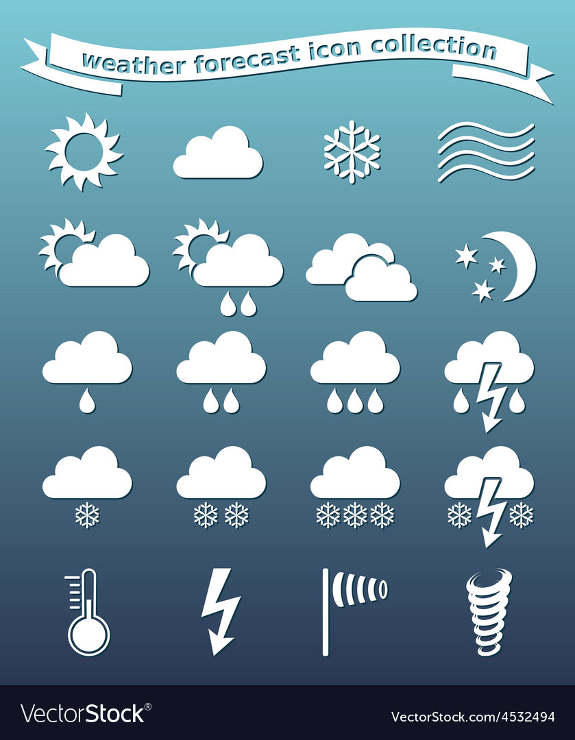 Weather Icons Royalty Free Vector Image VectorStock