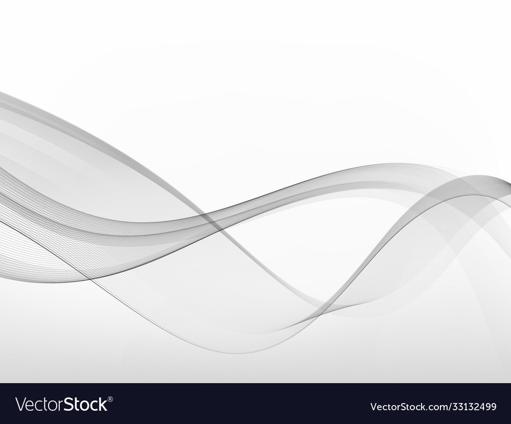 Abstract gray color wave design element grey wave Vector Image