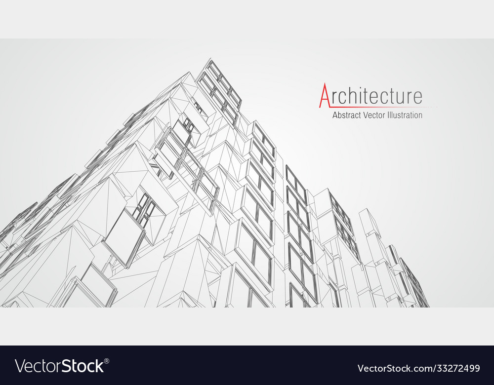 Architecture line background building Royalty Free Vector