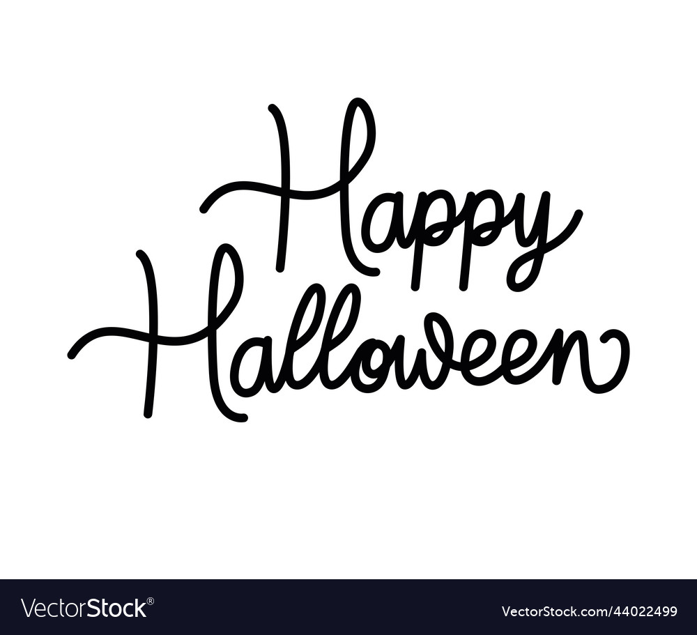 Happy halloween in cursive letters