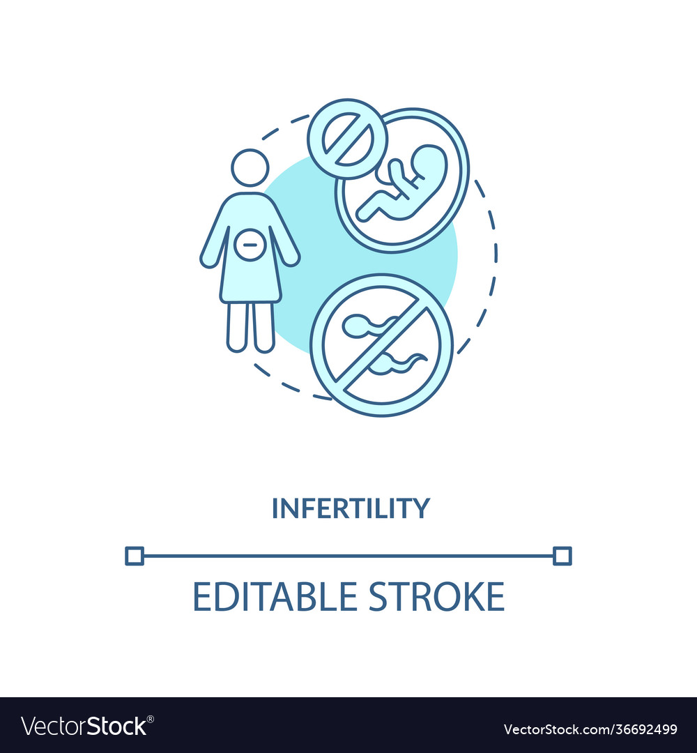 Infertility blue concept icon Royalty Free Vector Image