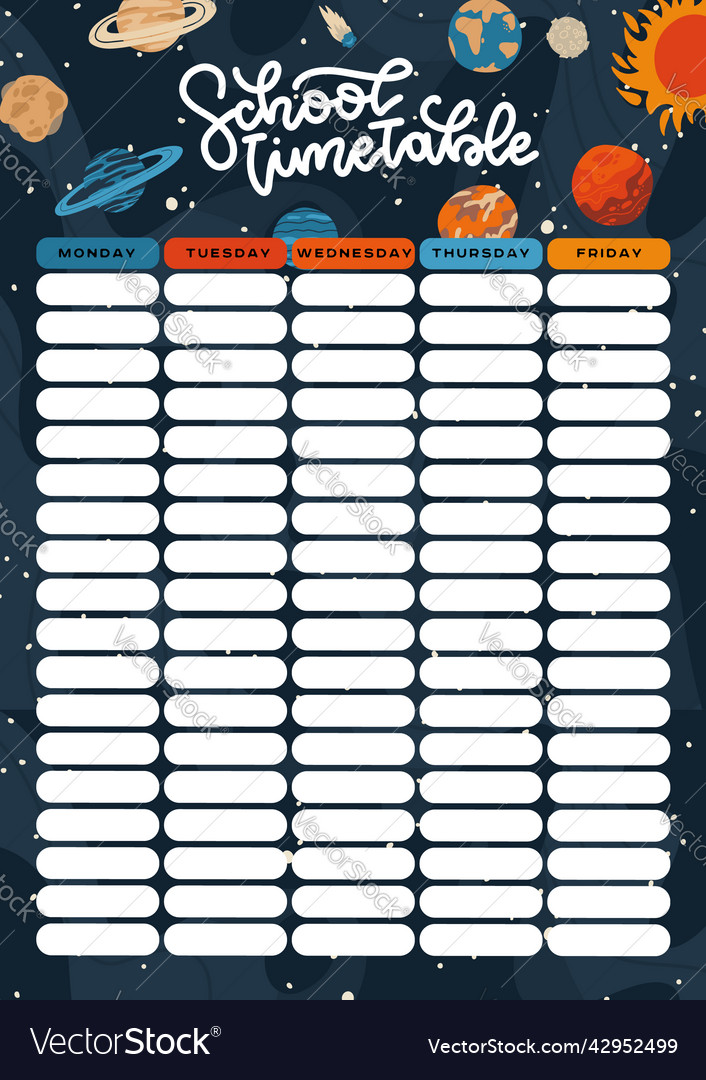 school-timetable-sheet-template-childish-vector-image
