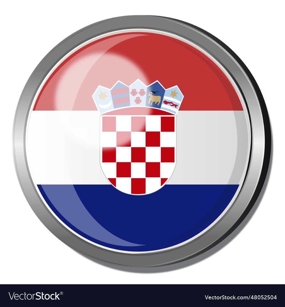 Croatia flag badge Royalty Free Vector Image - VectorStock