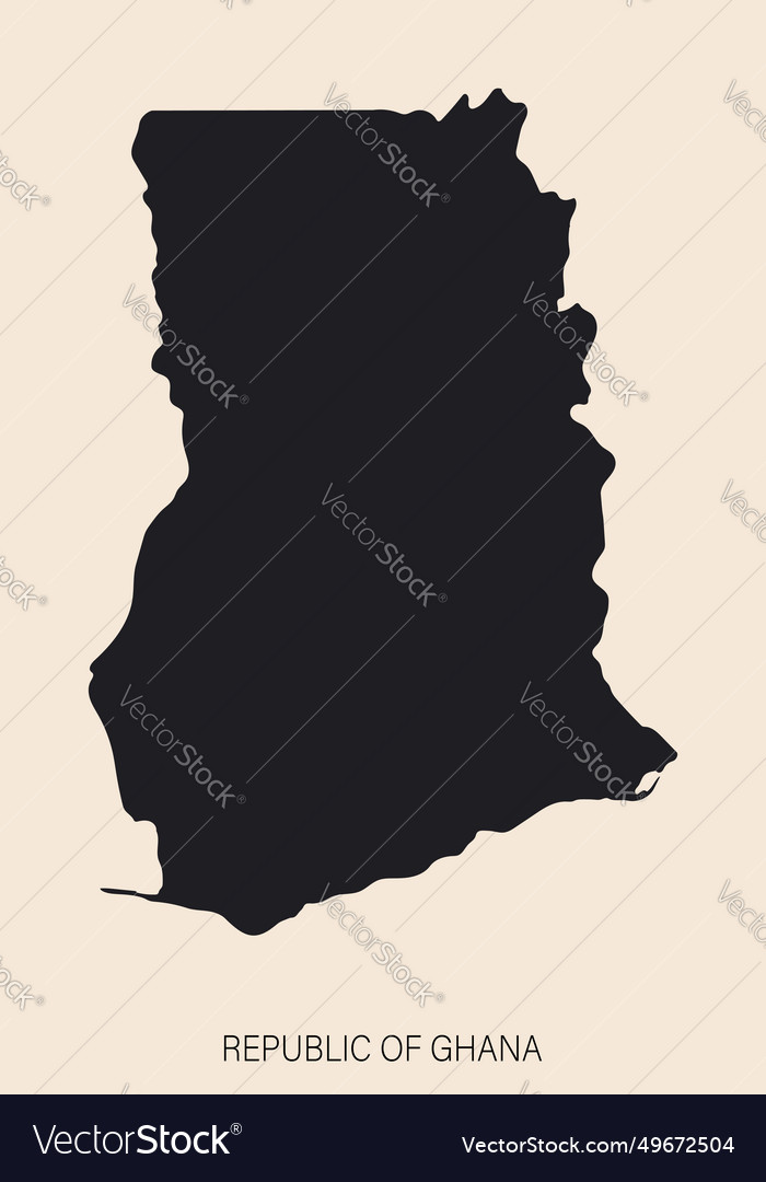 Highly Detailed Ghana Map With Borders Isolated Vector Image