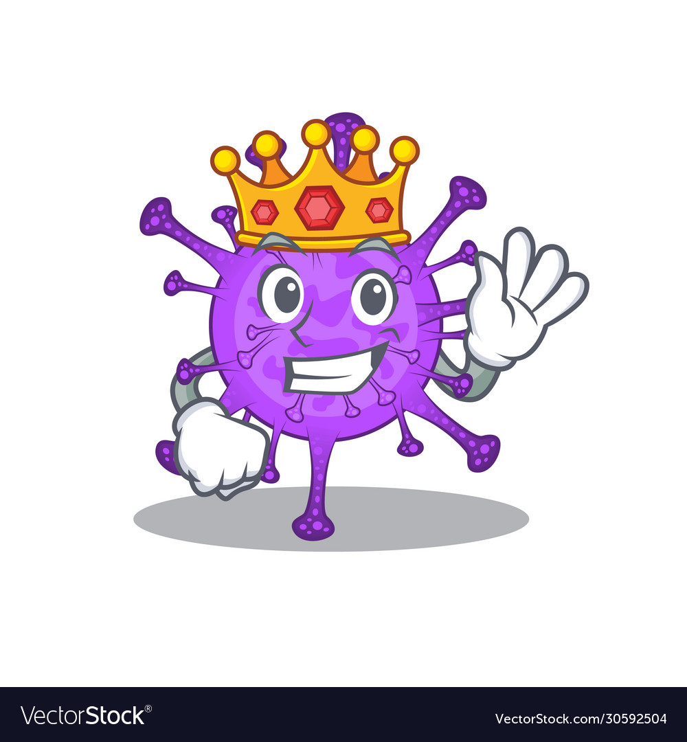 Royal king bovine coronavirus with crown Vector Image