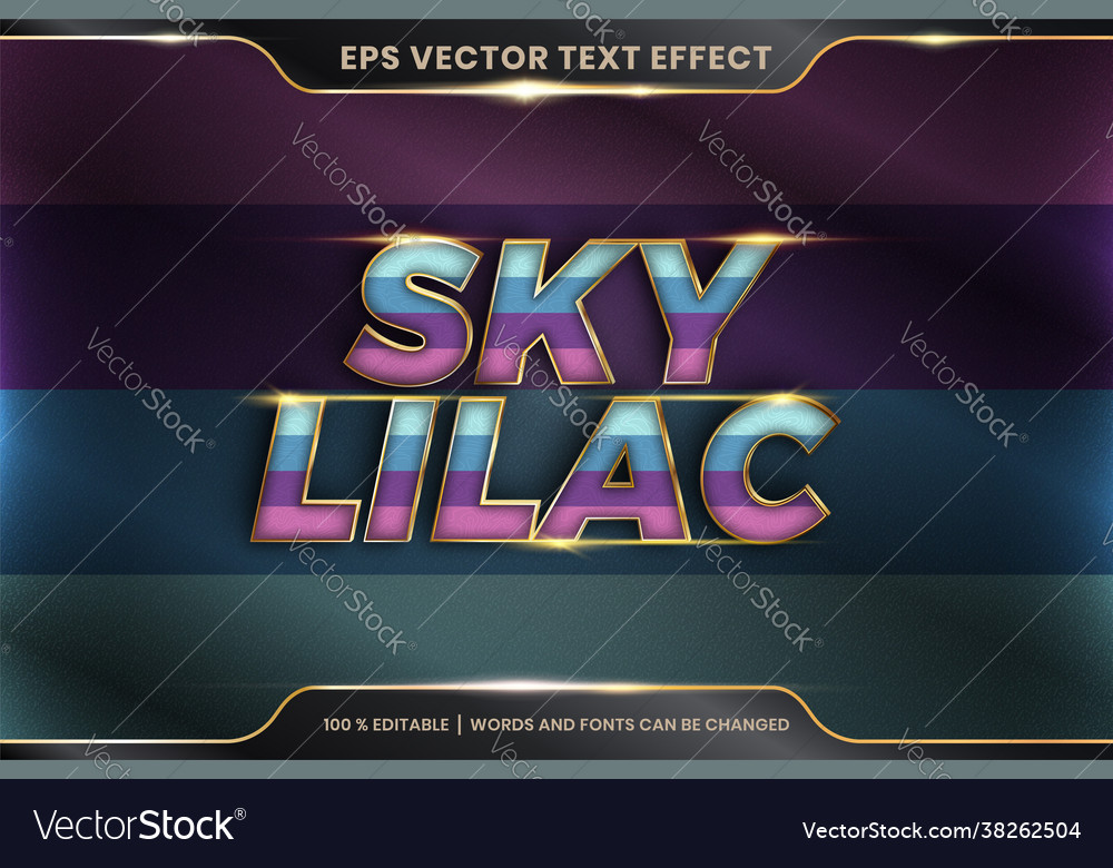 Text effect in 3d sky lilac words