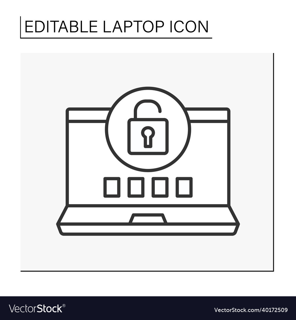 Computer line icon Royalty Free Vector Image - VectorStock