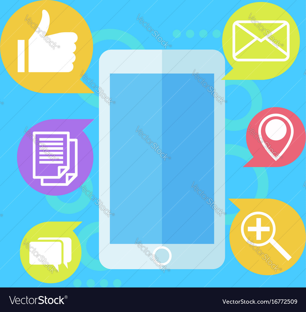 Mobile Marketing Banner Phone With Icon Mail Vector Image