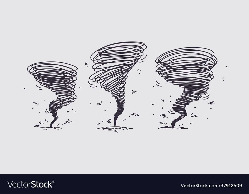 Tornado hurricane on nature concept vector image Tornado hurricane on nature concept