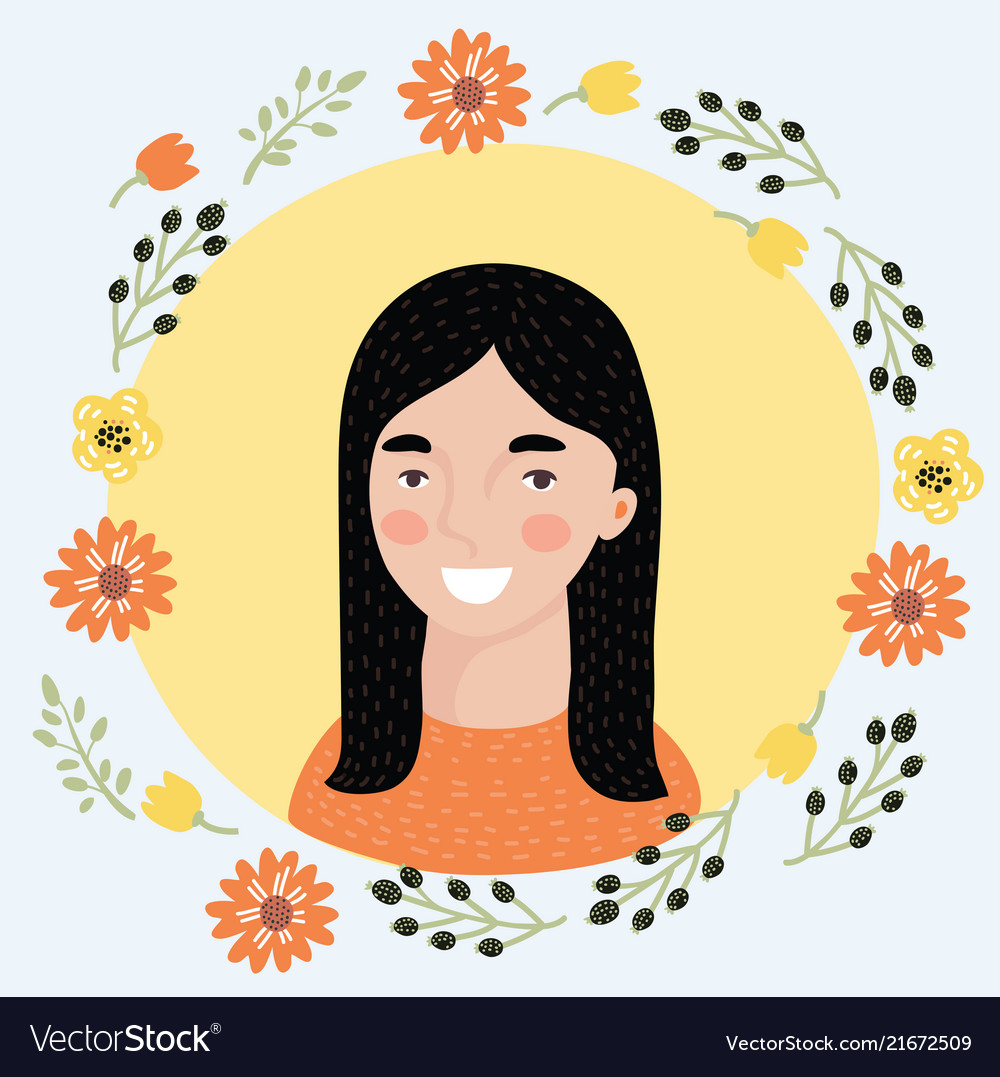 Woman Avatar Club Style Royalty Free Vector Image
