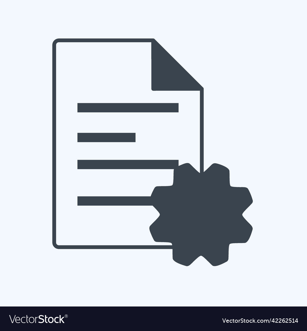 Icon document settings suitable for programming Vector Image