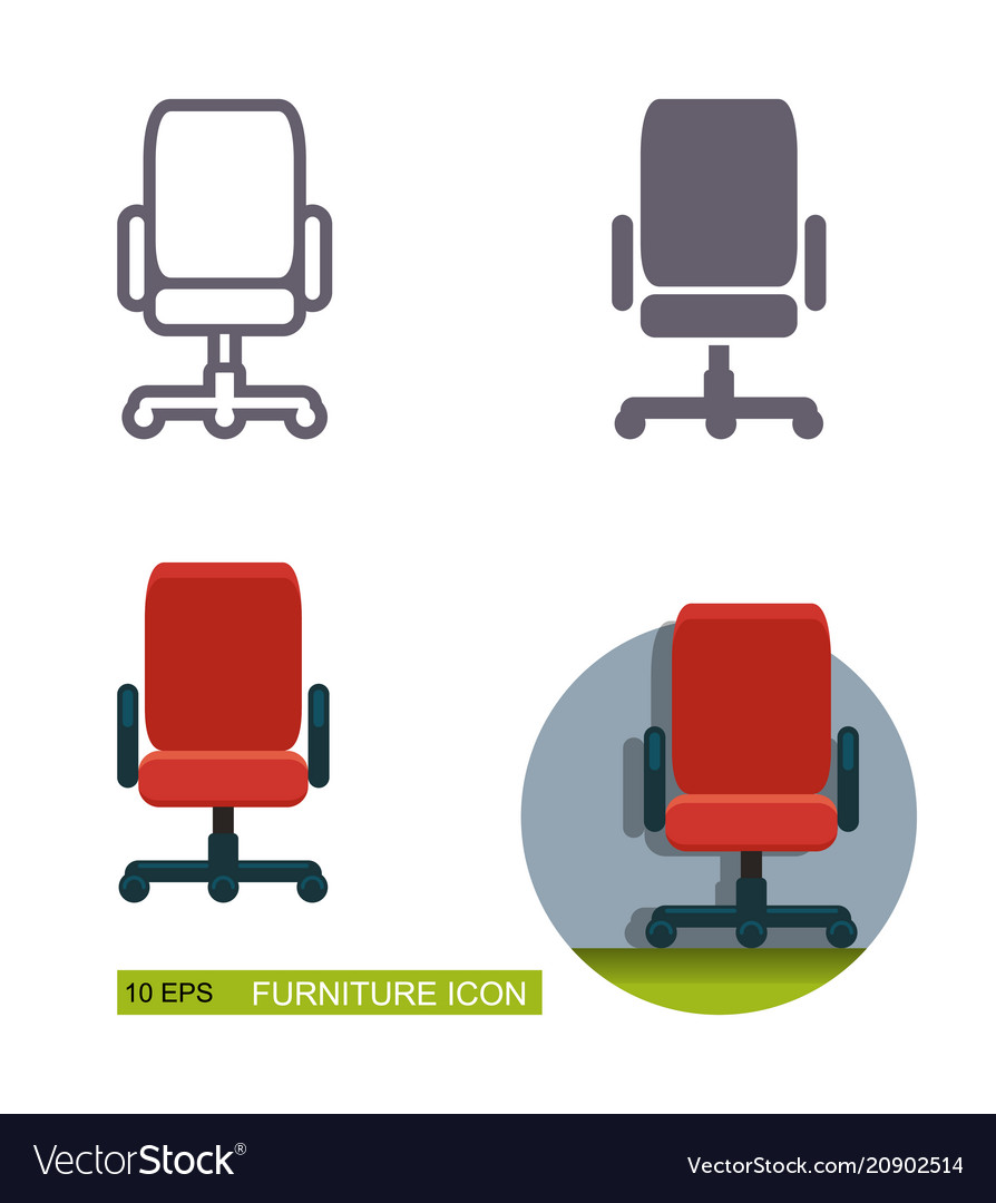 Icons of the office chair Royalty Free Vector Image