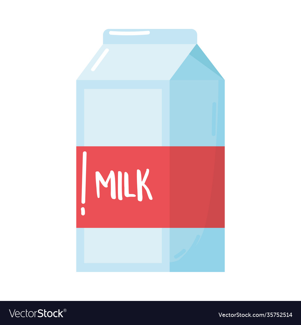 Milk box dairy product cartoon icon Royalty Free Vector Milk box dairy product cartoon icon Royalty Free Vector