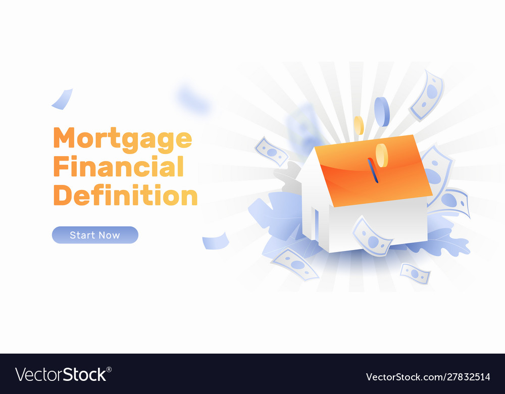 Mortgage Financial Definition Banner Royalty Free Vector
