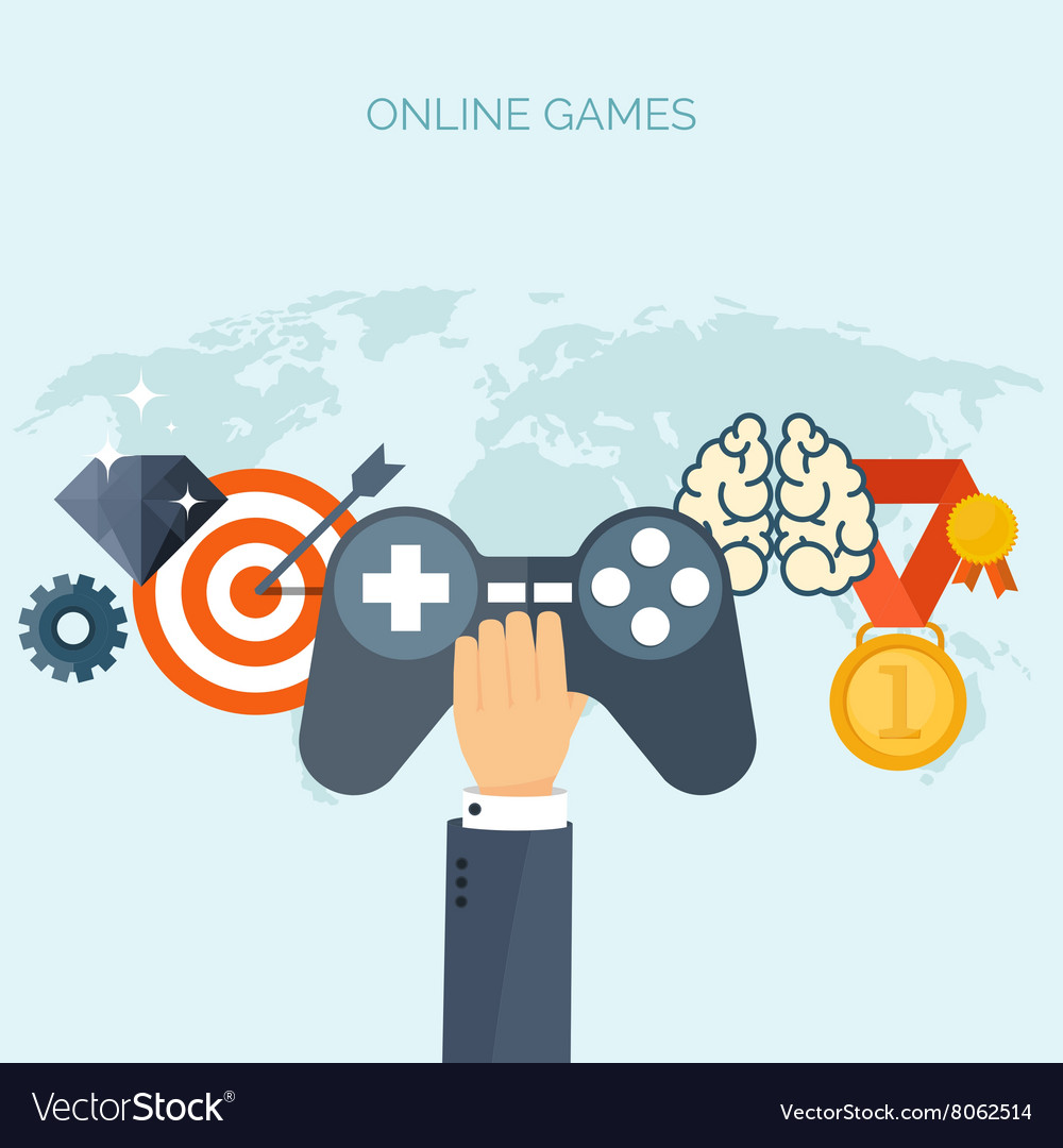 Online games joystick web Royalty Free Vector Image