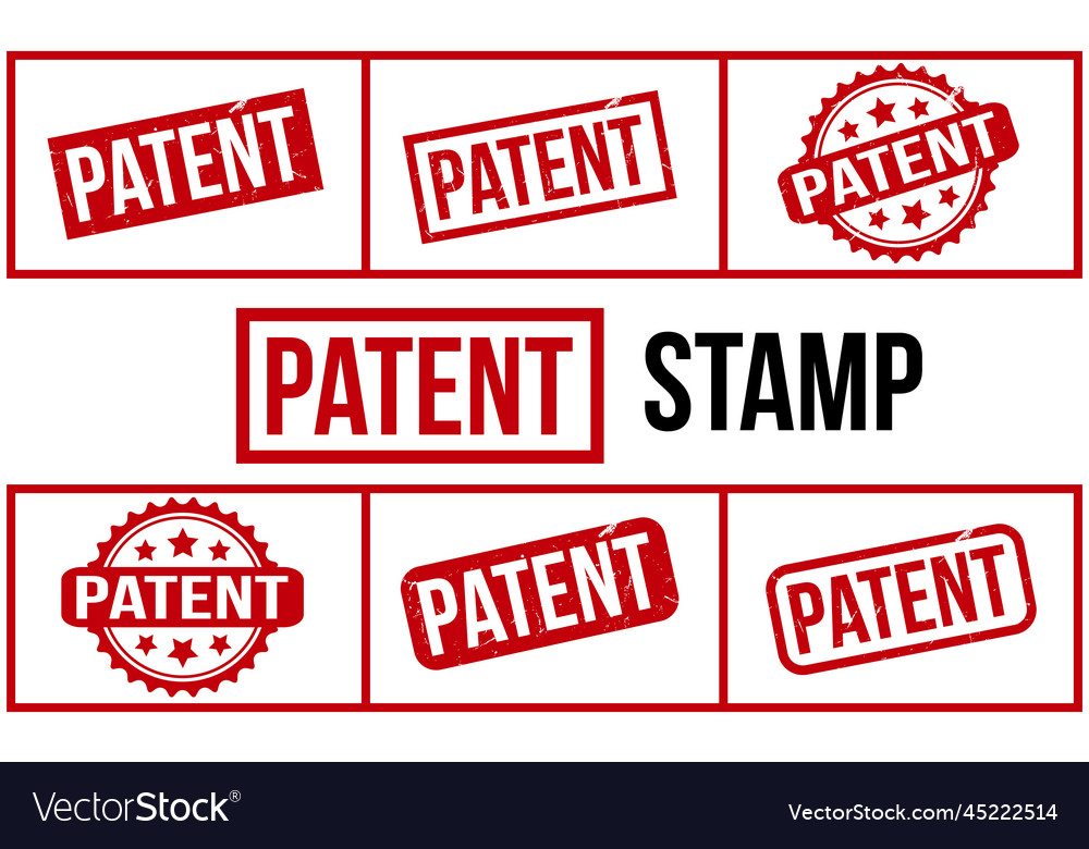 Patent Rubber Stamp Set Royalty Free Vector Image