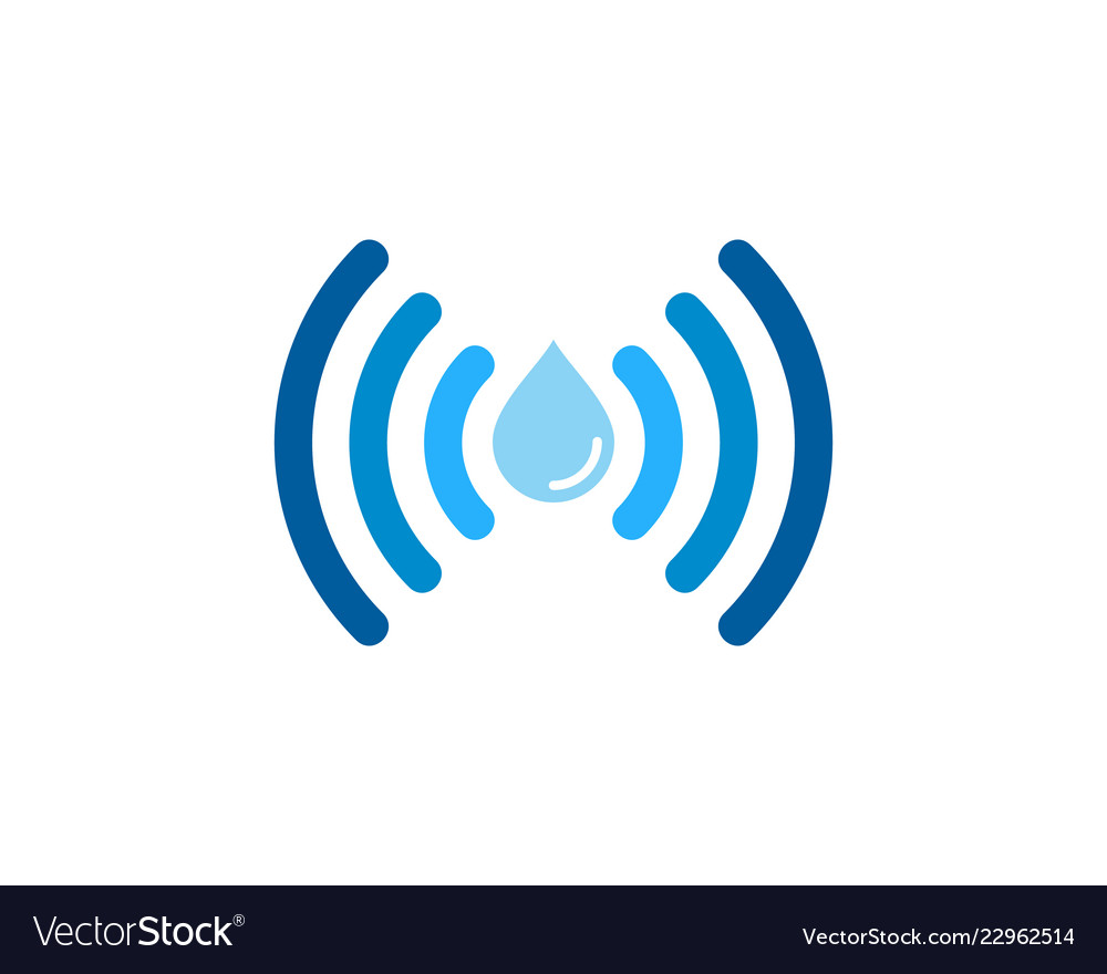 Water wifi logo icon design