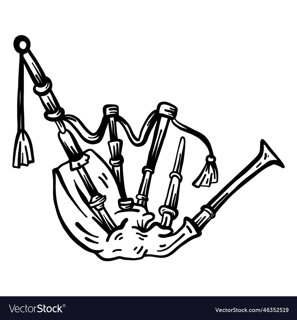 Bagpipe Stroke Royalty Free Vector Image - Vectorstock