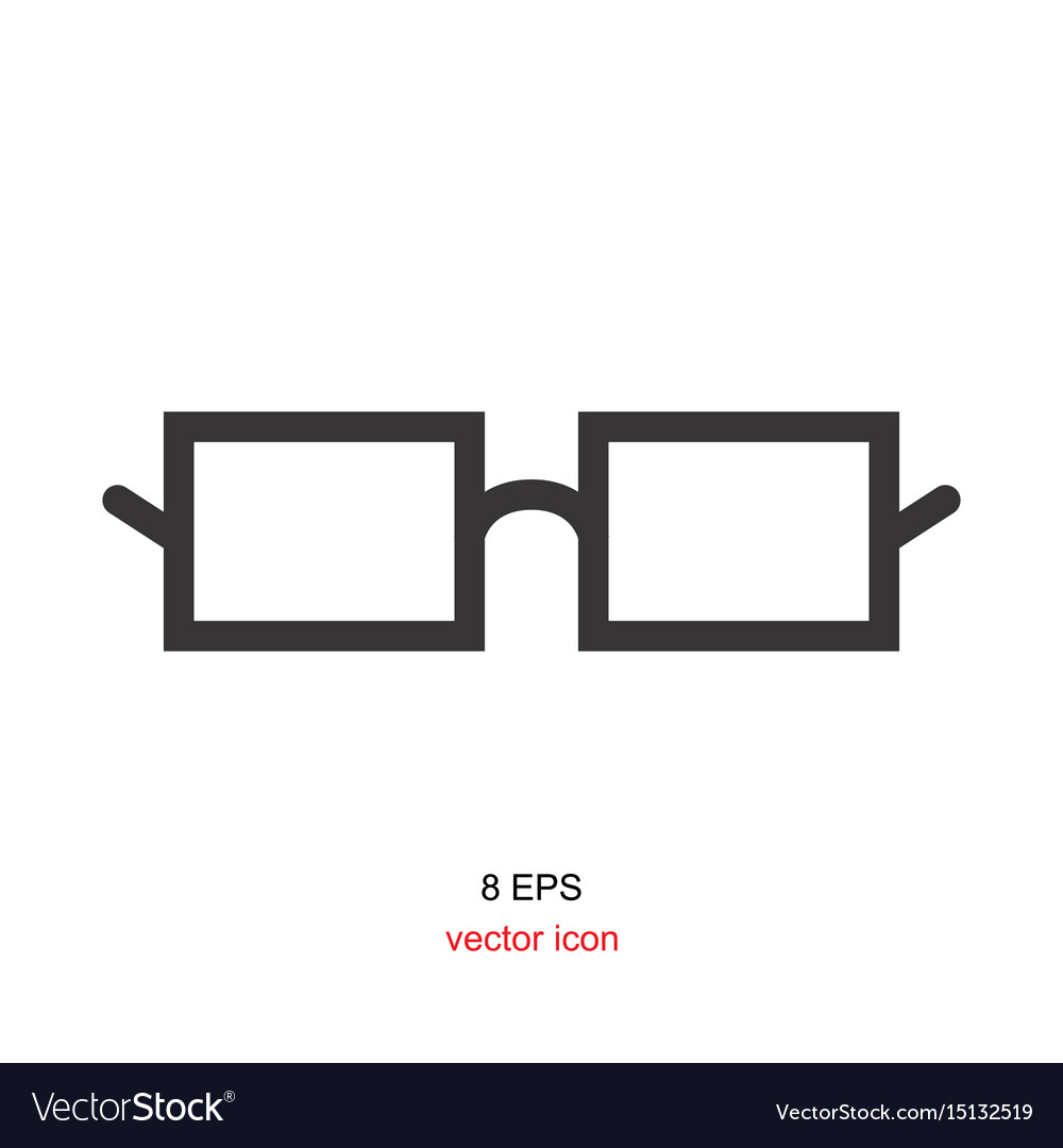 Black Glasses Icon On White Background Royalty Free Vector 4489