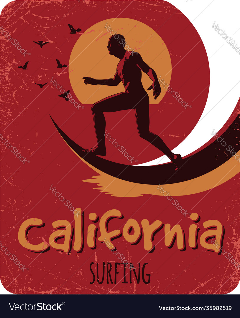 California Surfing Poster