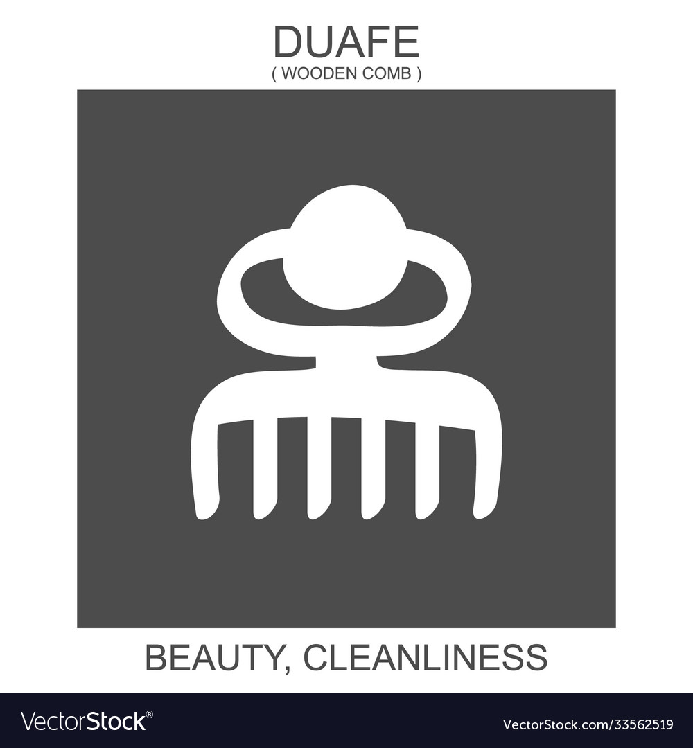 Icon with african adinkra symbol duafe Royalty Free Vector