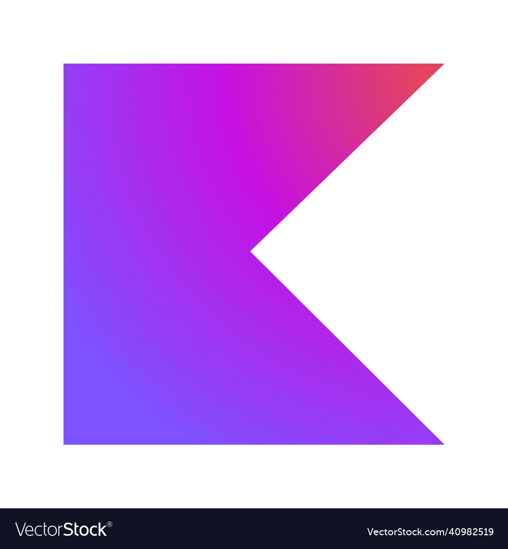 Kotlin icon logo Royalty Free Vector Image - VectorStock