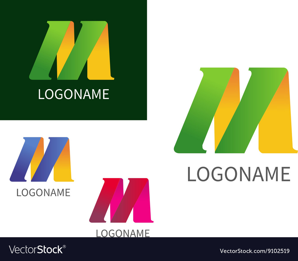 Letter M Logo For Business Royalty Free Vector Image