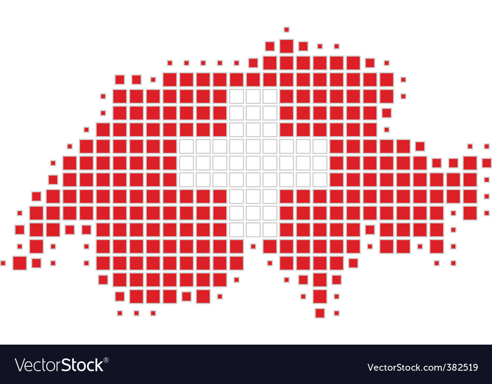 Map and flag of switzerland