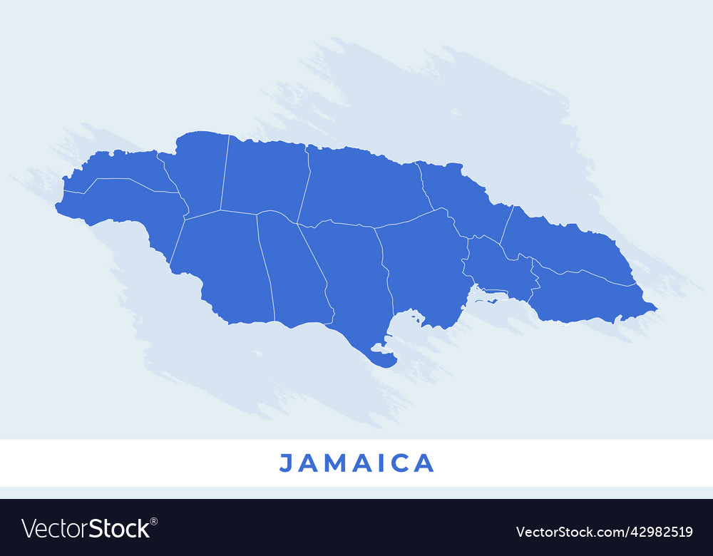 National map of jamaica Royalty Free Vector Image