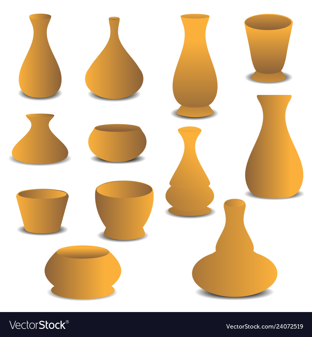 Pottery plant pot Royalty Free Vector Image - VectorStock