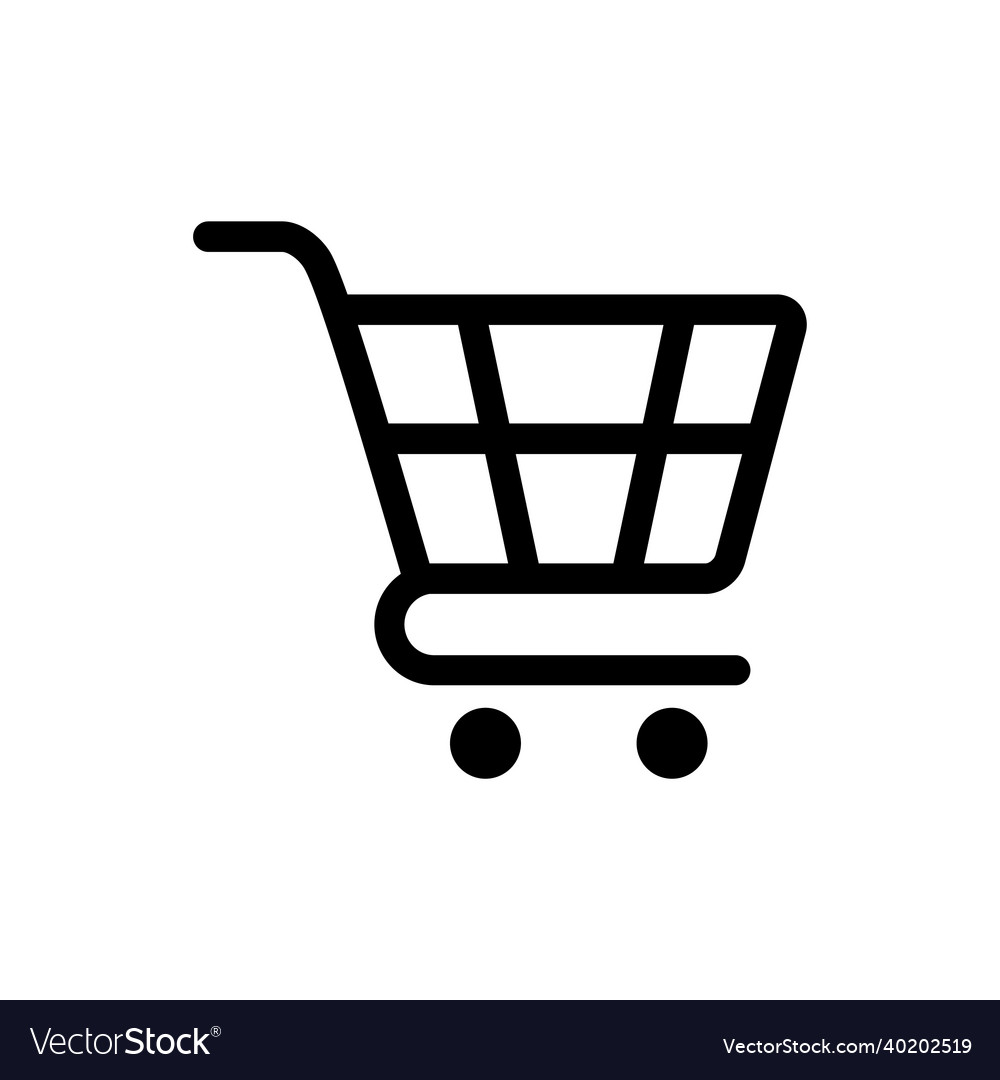 Shopping Cart Icon In Flat Style Royalty Free Vector Image