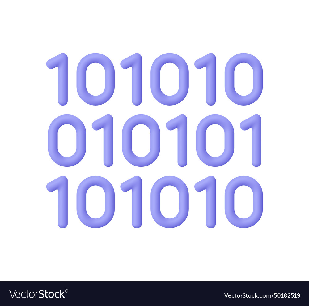 Streaming binary computer code web development Vector Image