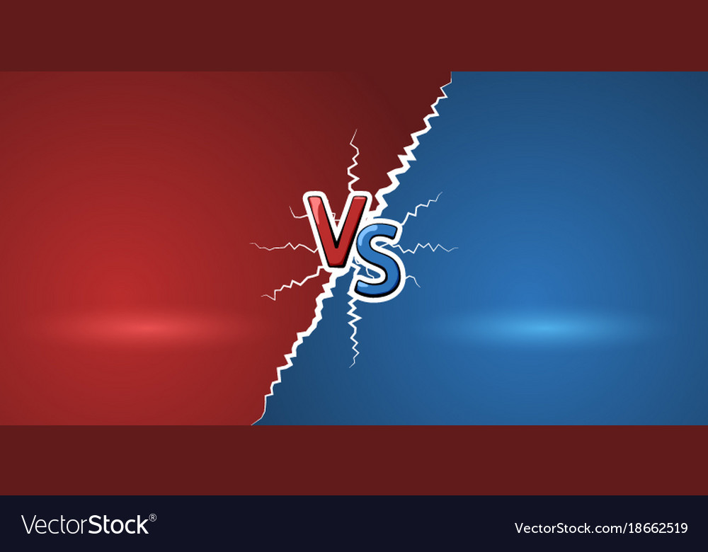 Versus Letters Red V And S Symbols Vs Royalty Free Vector