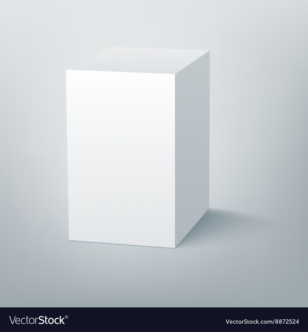 Blank Isolated Box Mockup With Shadow 3 Stock Vector Image By