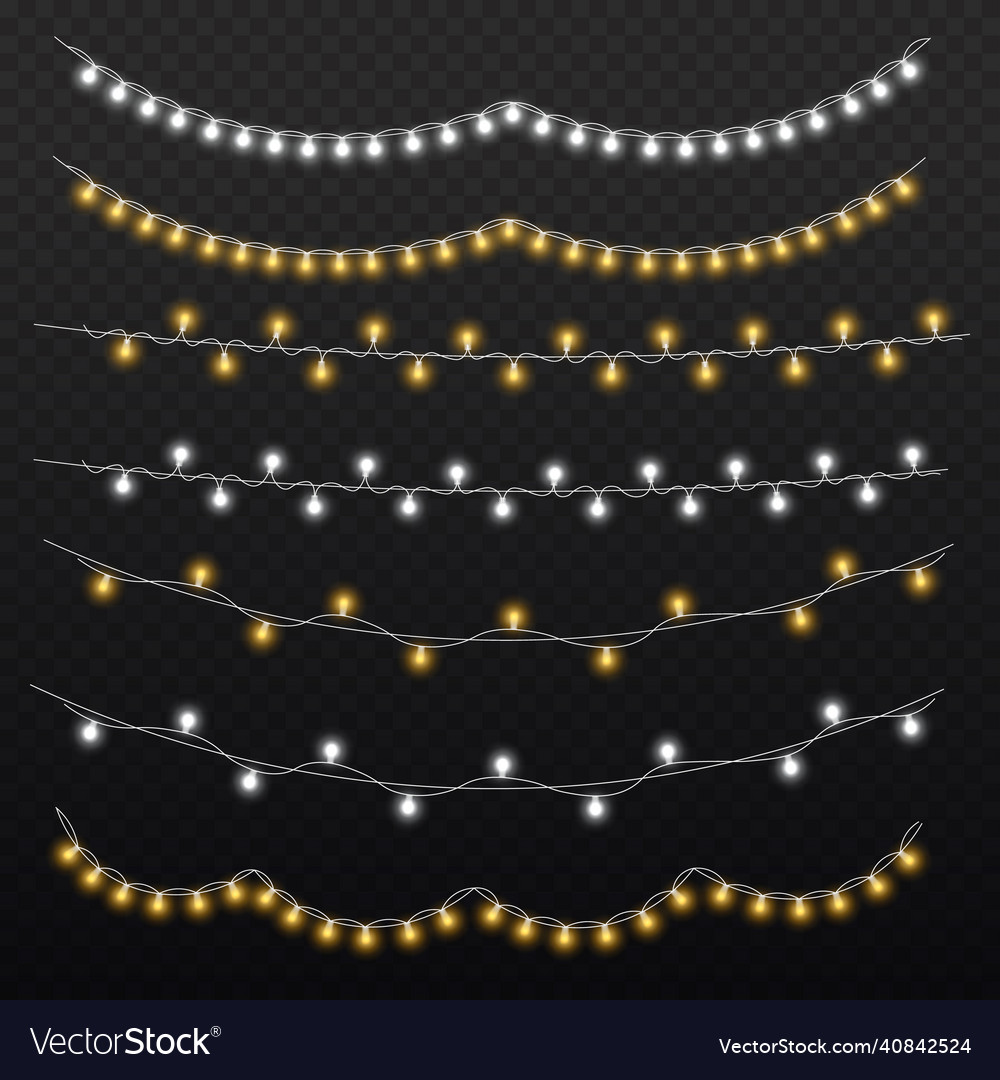 Christmas glowing light garland led neon lamp Vector Image