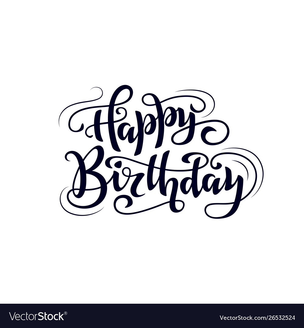 Happy birthday lettering