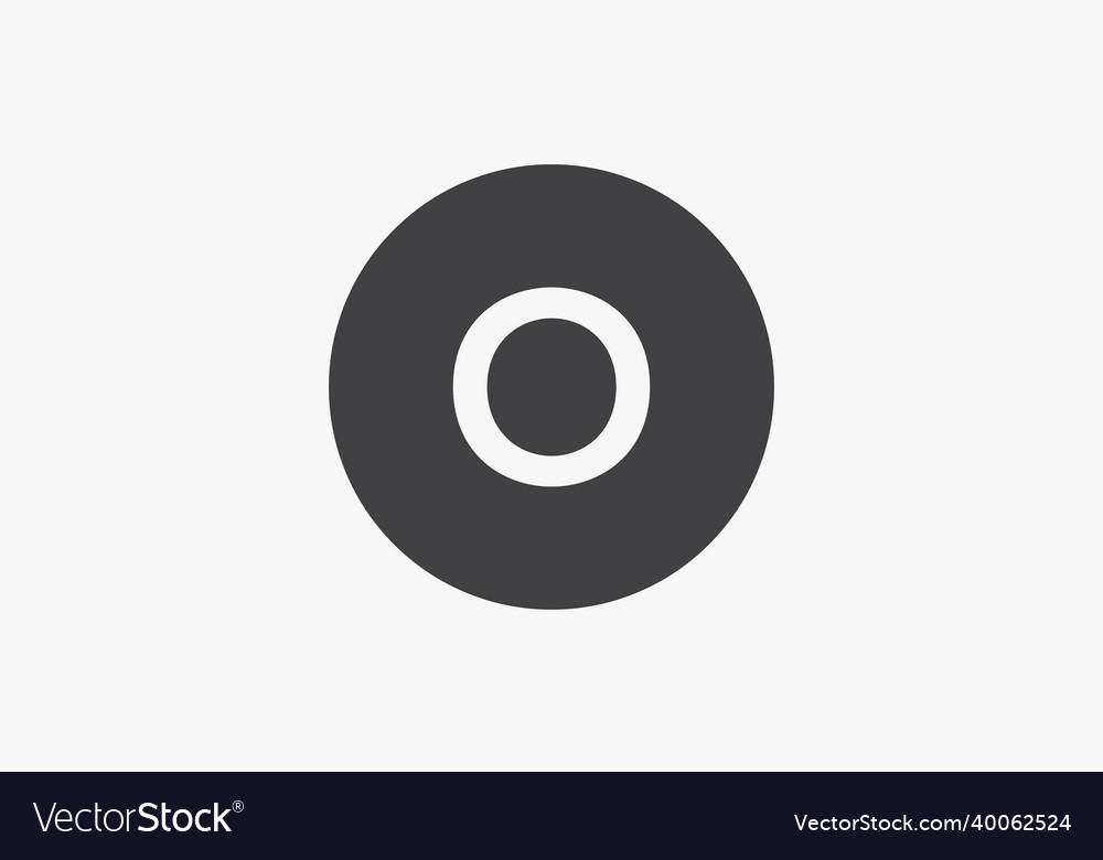 Letter o circle logo design isolated on white Vector Image