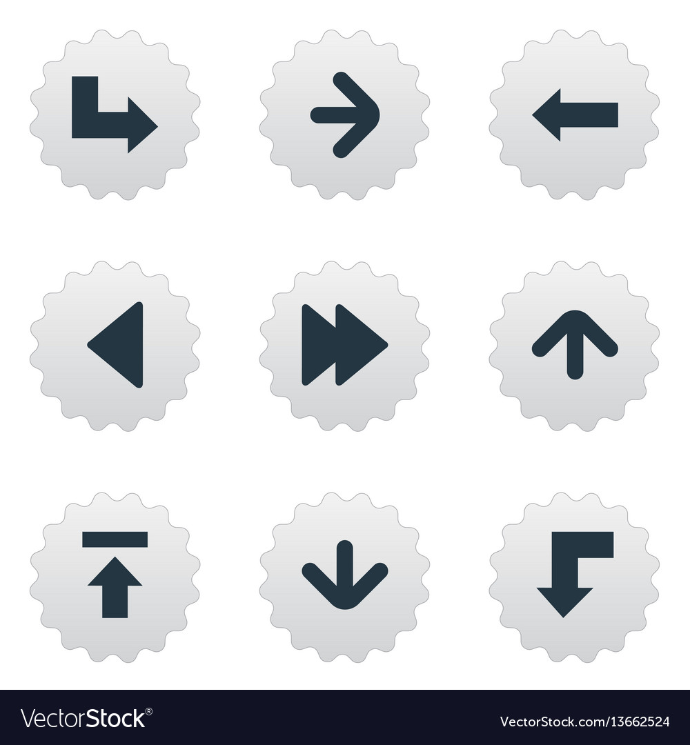 Set of simple pointer icons