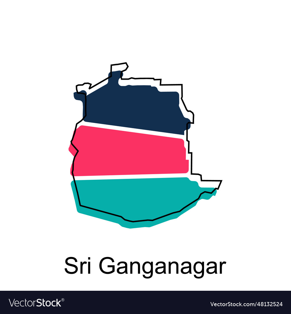 Sri ganganagar map map of the india country Vector Image