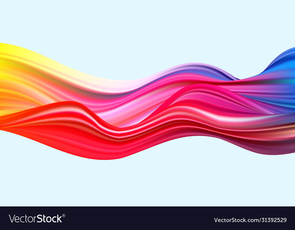 Modern colorful flow poster wave horizontal shape