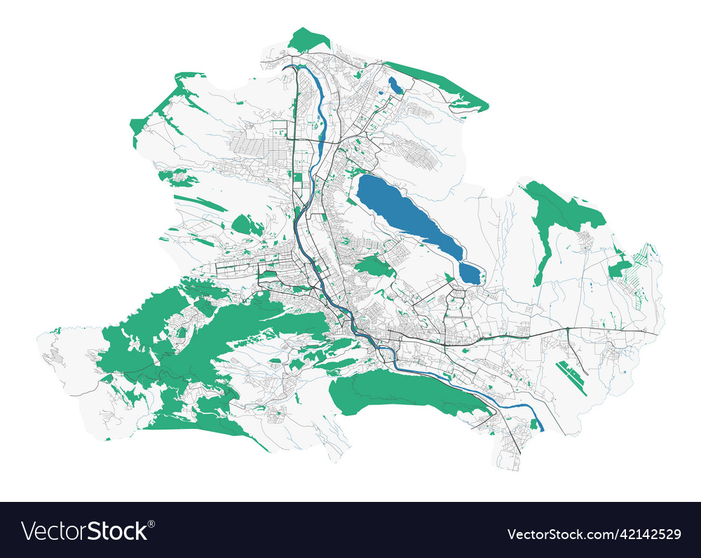 Tbilisi map detailed map of city Royalty Free Vector Image