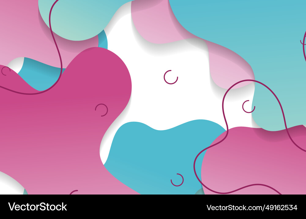 Abstract gradient dynamic fluid shapes background Vector Image