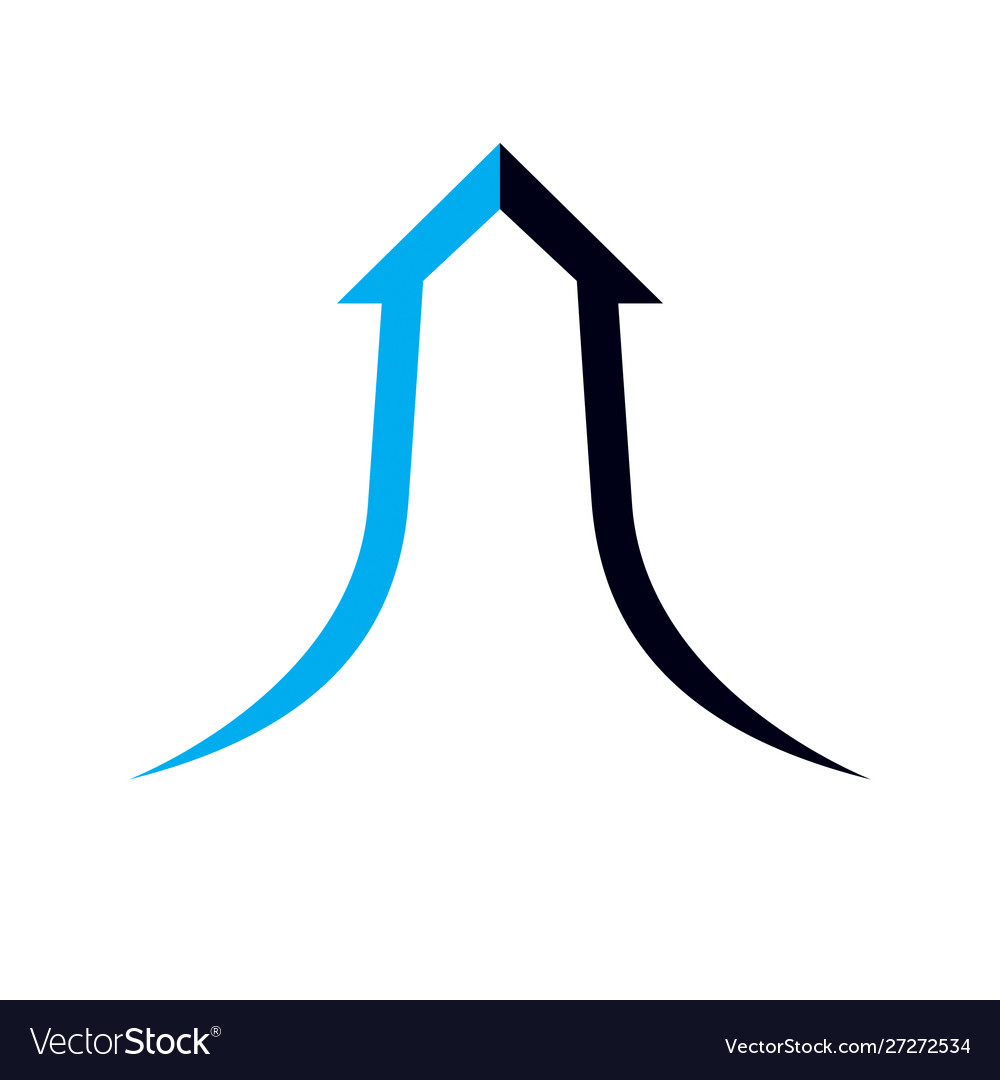 Boost up arrow graphic design element business Vector Image